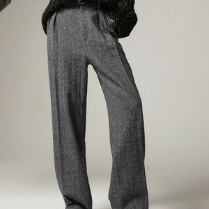Commense Herringbone Pockets Wide Leg Dress Pants Size XS - NWT
